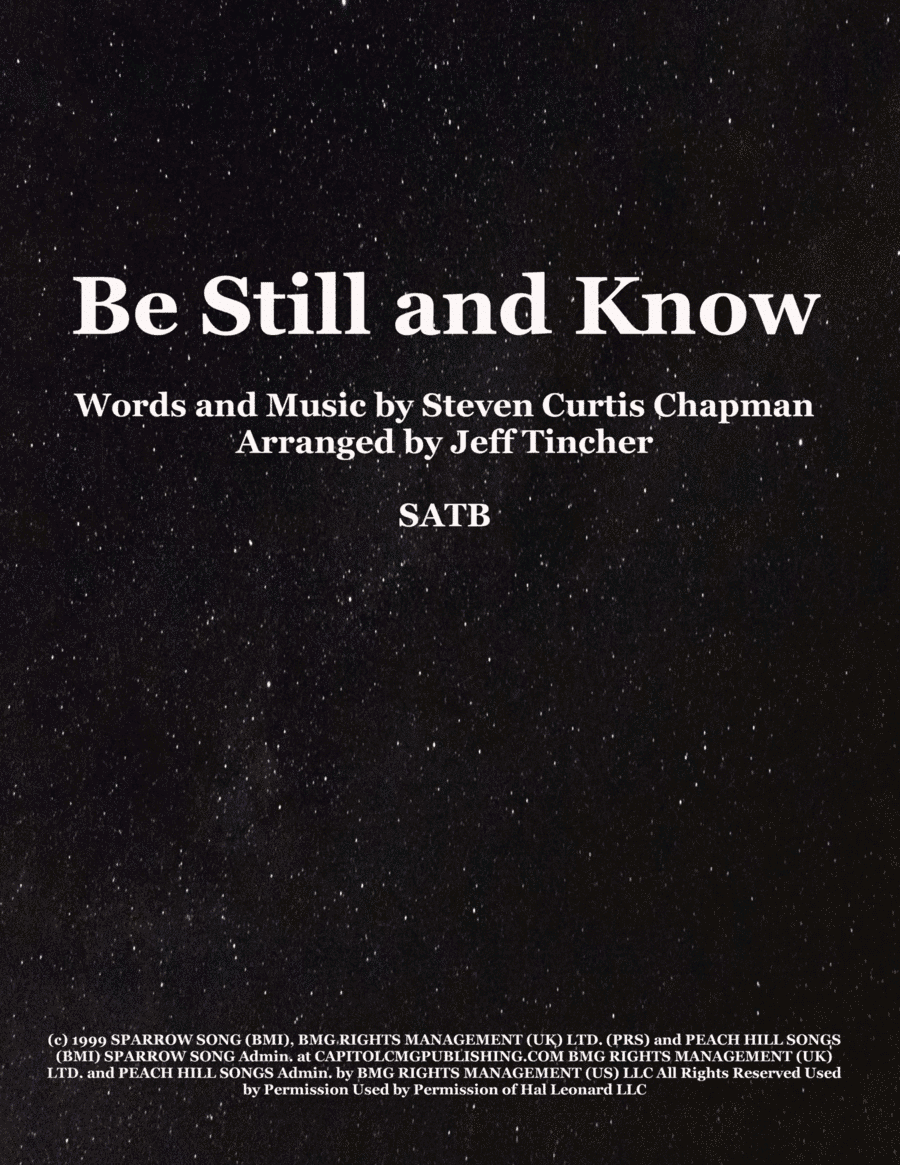 Be Still And Know (arr. Jeff Tincher)
