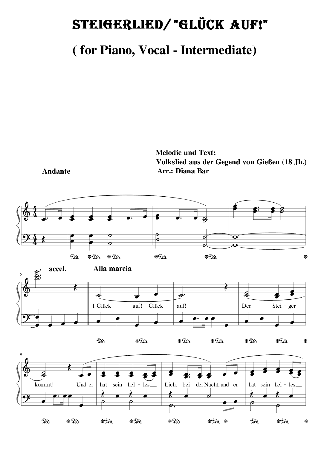 Steigerlied (arr. Diana Bar)