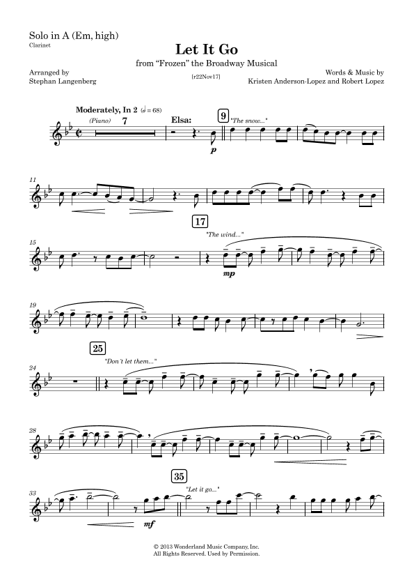 Let It Go (arr. Stephan Langenberg)