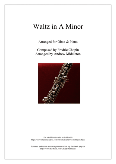Waltz in A Minor arranged for Oboe and Piano (arr. Andrew Middleton)