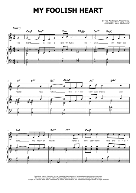 My Foolish Heart (arr. Mario Stallbaumer)