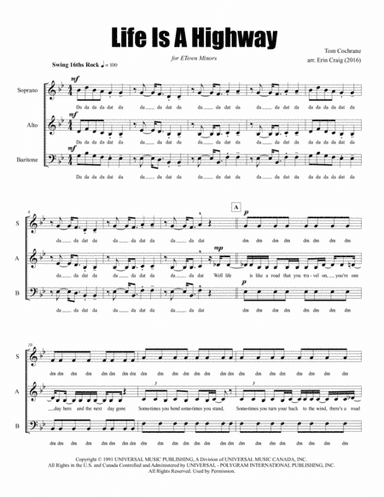 Life Is A Highway (arr. Erin Craig)