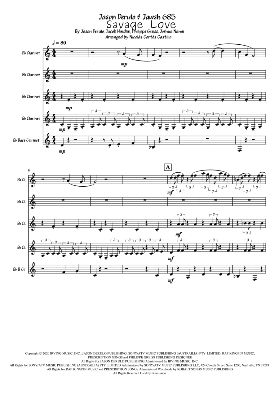 Savage Love (arr. Nicolás Cortés Castillo)