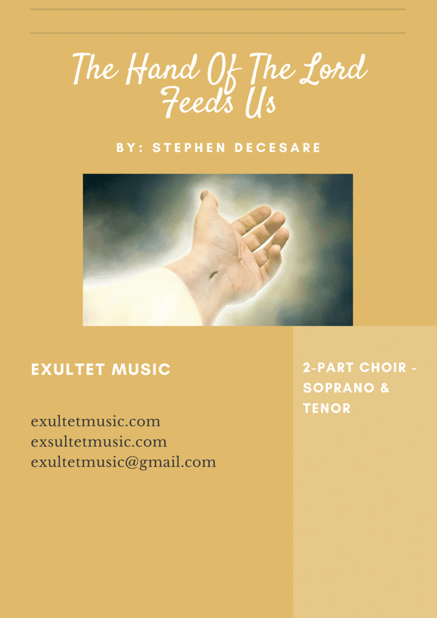The Hand Of The Lord Feeds Us (2-part choir - (Soprano and Tenor)