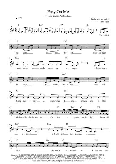 Easy On Me (arr. Neda)