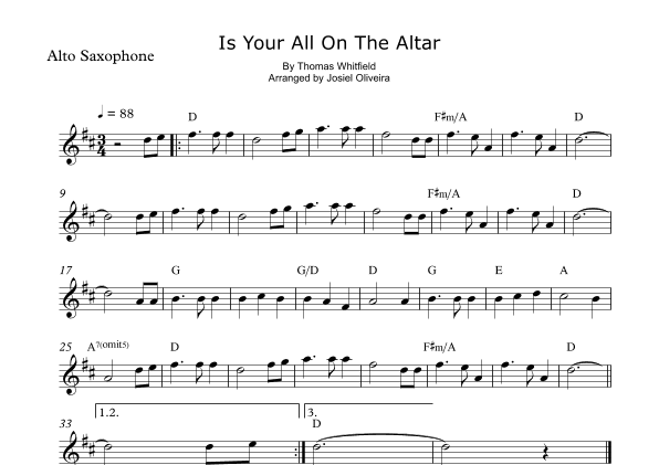Is Your All On The Altar (arr. Josiel Oliveira)