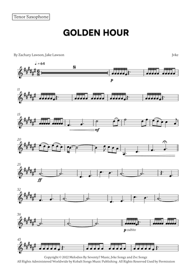 Golden Hour (arr. Cadenza Editions)