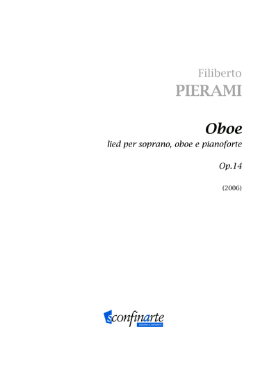 Filiberto PIERAMI: OBOE LIED (op.14) (ES 139) - Score Only