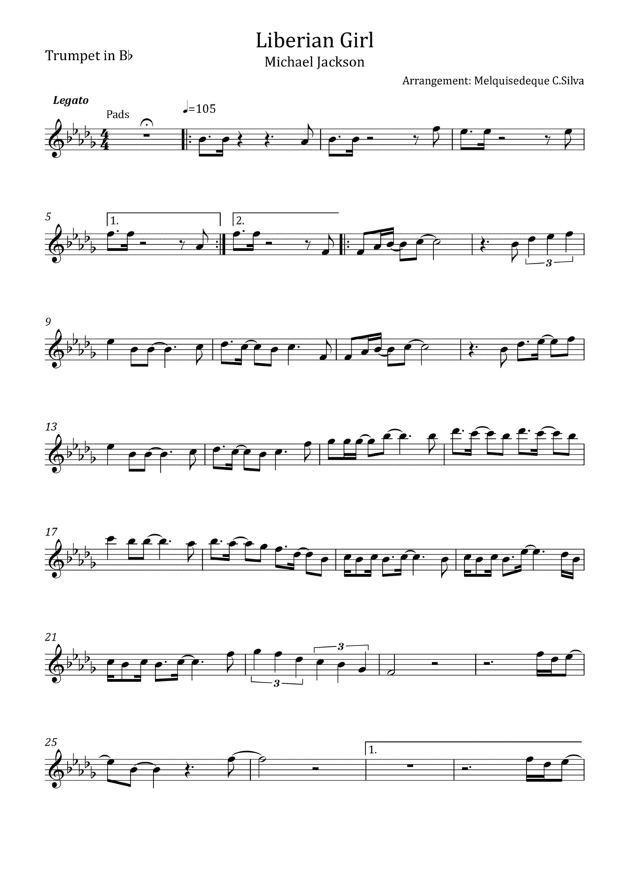 Liberian Girl (arr. Melquisedeque C.Silva)
