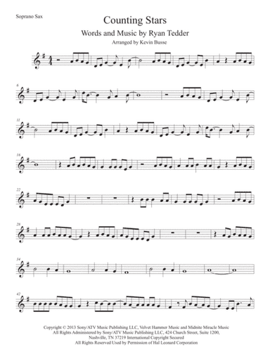 Counting Stars (arr. Kevin Busse)