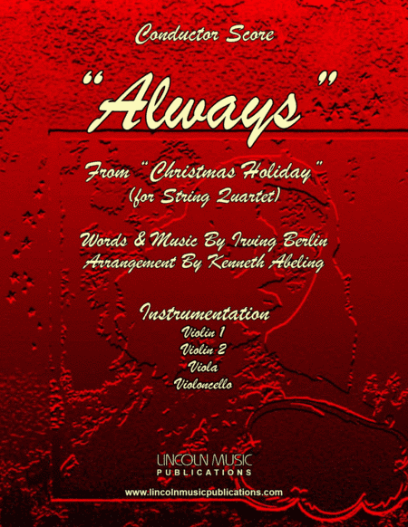 Always - Irving Berlin (for String Quartet) (arr. Kenneth Abeling)