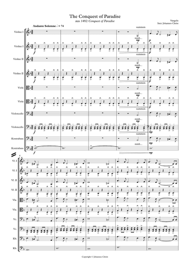 Conquest Of Paradise (arr. Johannes Christ)