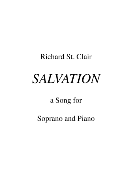 SALVATION: A Buddhist Song for Soprano and Piano