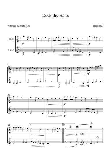 Deck the Halls (arr. André Nusa)