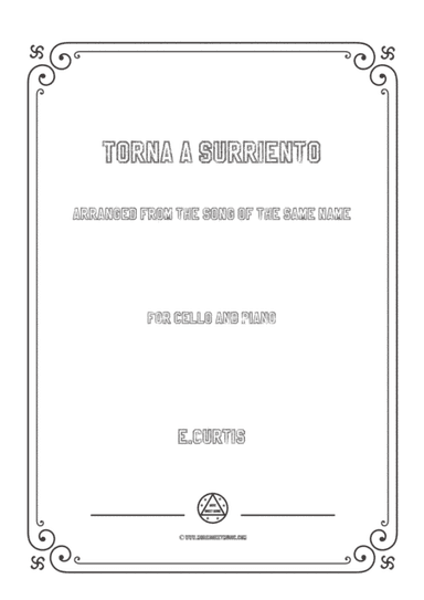 Curtis-Torna a Surriento,for Cello and Piano (arr. MSM)