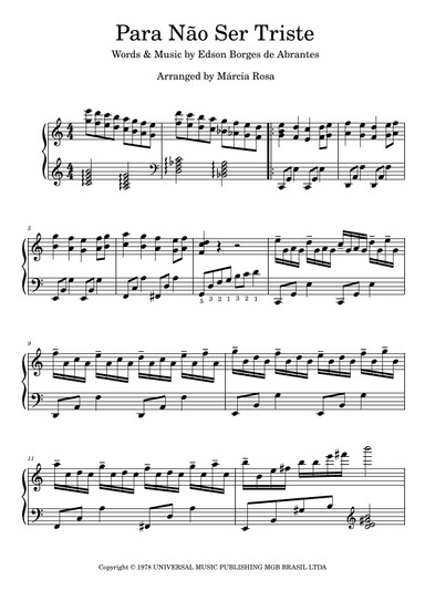 Para Nao Ser Triste (arr. Márcia Rosa)