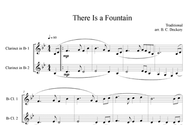 There is a Fountain (Clarinet Duet) (arr. B. C. Dockery)