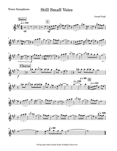 Still Small Voice(Tenor Sax Solo)