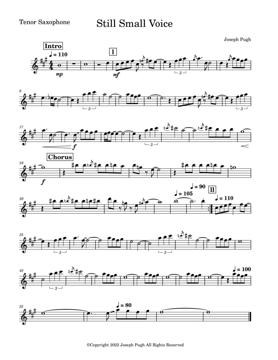 Still Small Voice(Tenor Sax Solo)