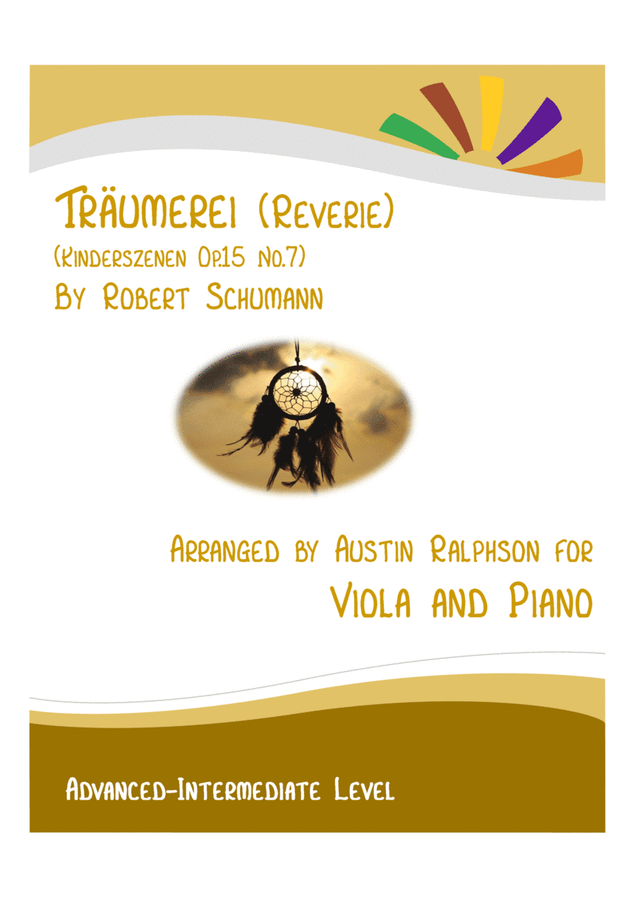 Traumerei (Kinderszenen No.7) - viola and piano with FREE BACKING TRACK to play along (arr. Austin Ralphson)