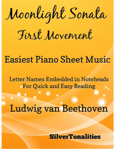 Moonlight Sonata First Movement Easiest Piano Sheet Music (arr. SilverTonalities)