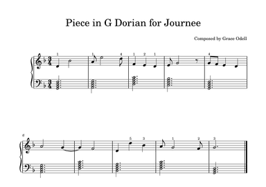Piece in G Dorian for Journee