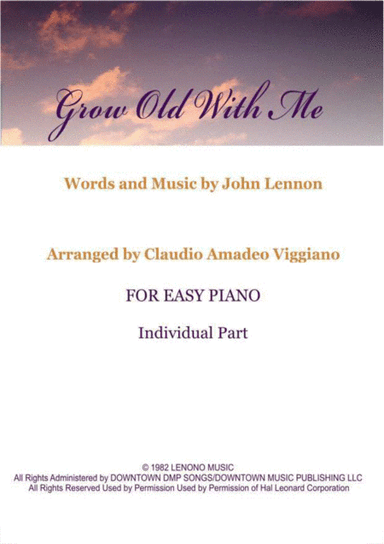 Grow Old With Me (arr. Claudio Amadeo Viggiano)