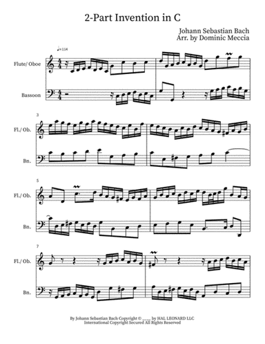 Two-part Invention In C (arr. Dominic Meccia)