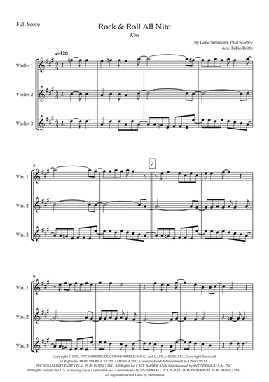 Rock And Roll All Nite (arr. Fabio Britto)