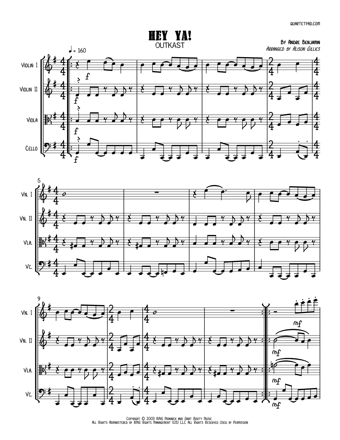 Hey Ya! (arr. Alison Gillies)