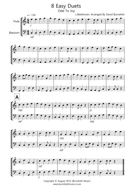 8 Duets For Flute And Bassoon (arr. David Burndrett)