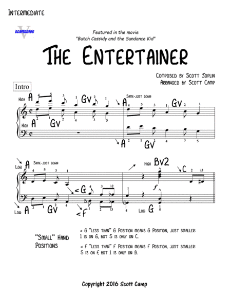 The Entertainer (Intermediate Level) (arr. Scott Camp)