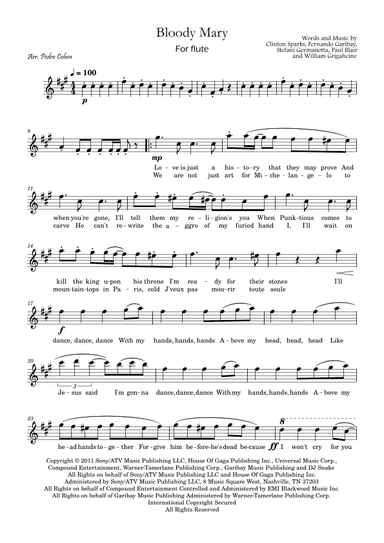 Bloody Mary (arr. Pedro Cohen)
