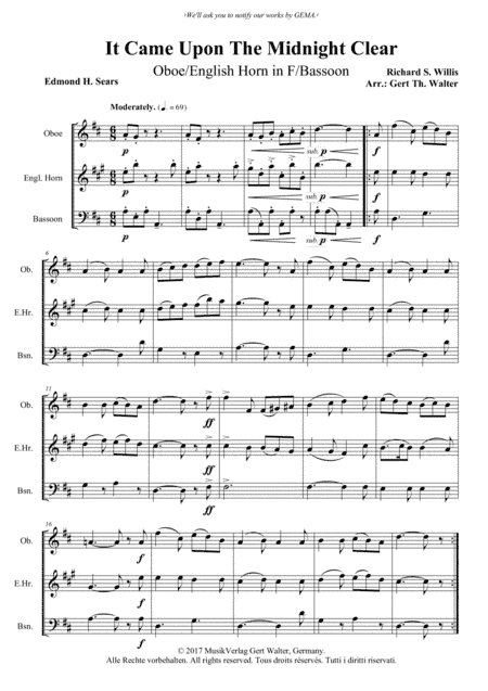 It Came Upon The Midnight Clear (arr. Gert Th. Walter)