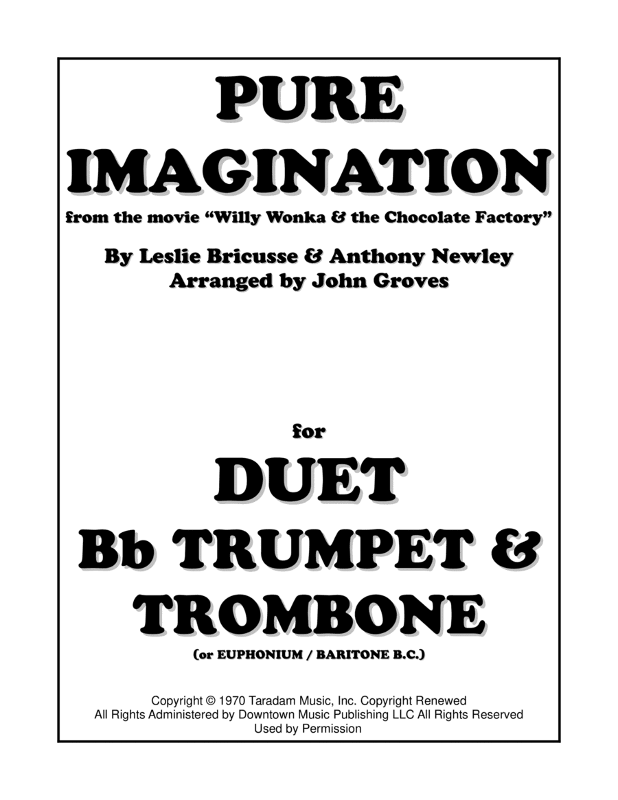 Pure Imagination (arr. John Groves)