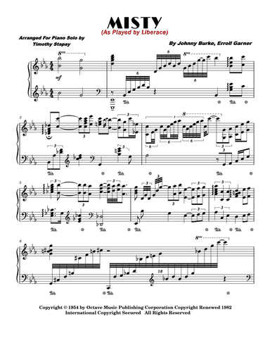Misty (arr. Timothy Stapay/Liberace)