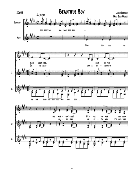 Beautiful Boy (darling Boy) (arr. William Brimer/AKA Will Dah Beast)
