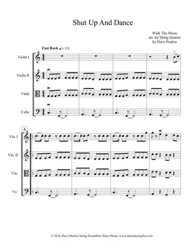 Shut Up And Dance (arr. Dave Prudon)