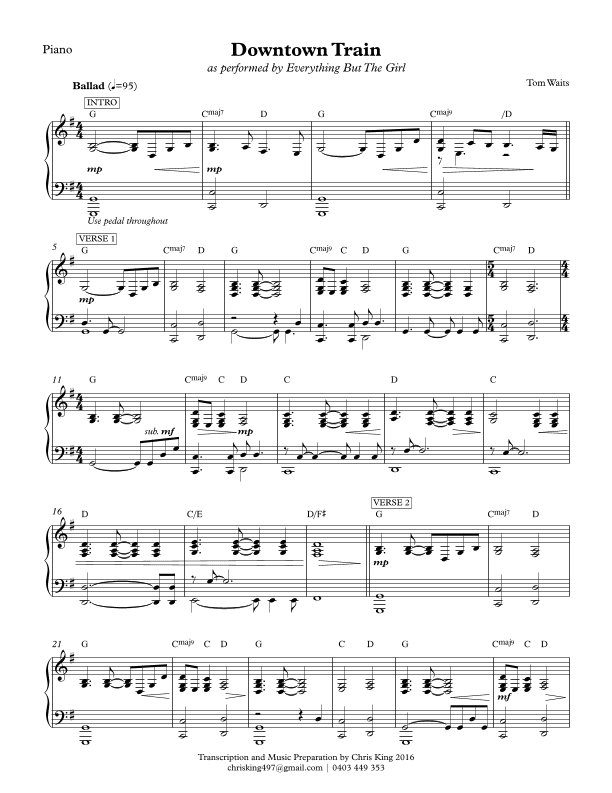 Downtown Train (arr. Chris King)