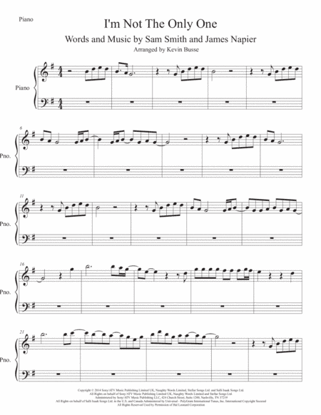 I'm Not The Only One (arr. Kevin Busse)