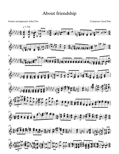 About friendship (arr. John Trie)
