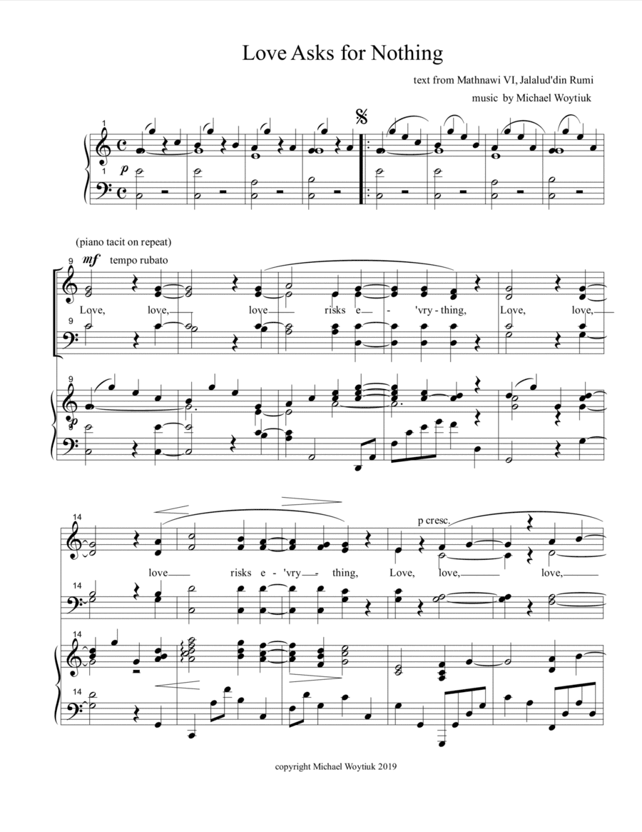 Love Asks For Nothing