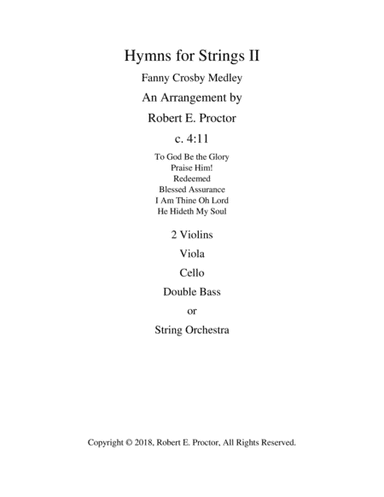 Hymns for Strings II - Fanny Crosby (arr. Robert E. Proctor)