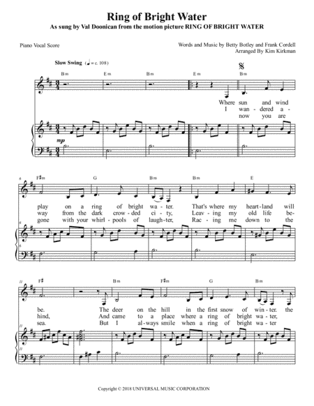 Ring Of Bright Water (arr. Kim Kirkman)