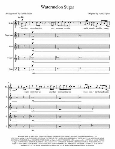 Watermelon Sugar (arr. David Stuart)