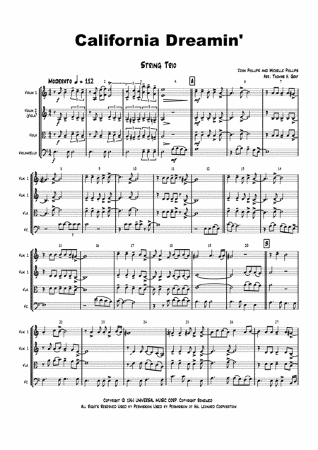 California Dreamin' (arr. Thomas H. Graf)