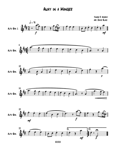 Away in a Manger (Alto Saxophone solo) (arr. Dave Slack)