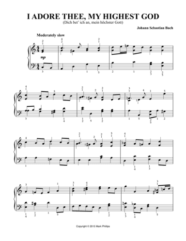 I Adore Thee, My Highest God (Dich bet’ ich an, mein höchster Gott) (arr. Mark Phillips)