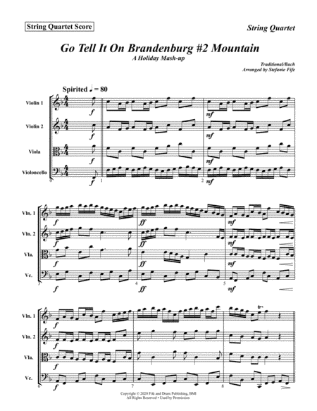 Go Tell It On Brandenburg #2 Mountain (arr. Stefanie Fife)