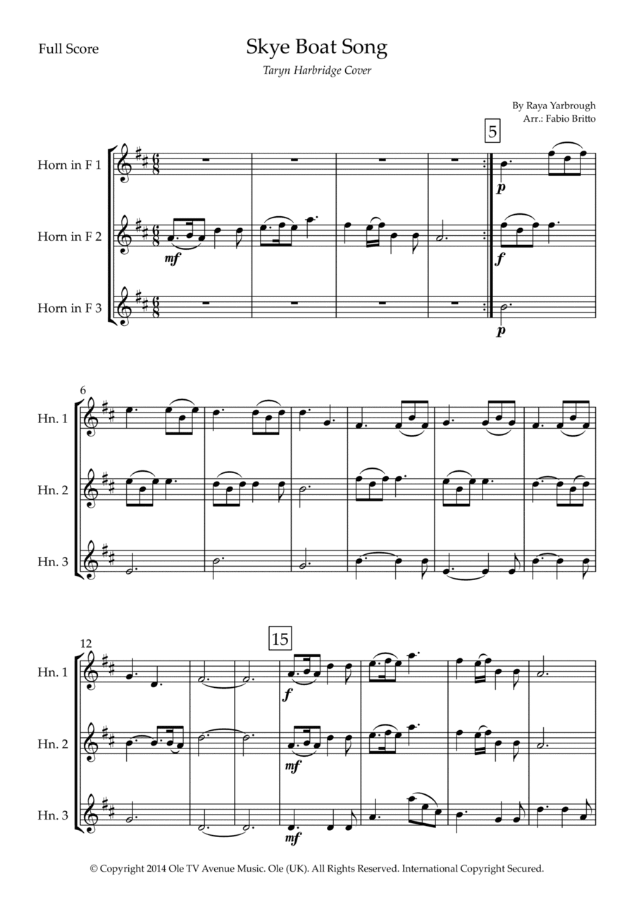 Skye Boat Song (arr. Fabio Britto)